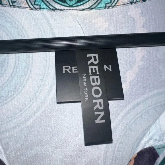 BRAND NWT Reborn New York Green, Black & Pink long dress size 2X - Picture 8 of 13